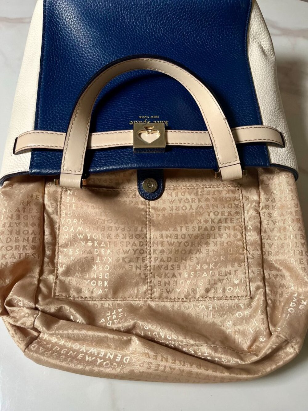 Kate Spade New York Colorblock Pebbled Leather Satchel Crossbody - Picture 13 of 13